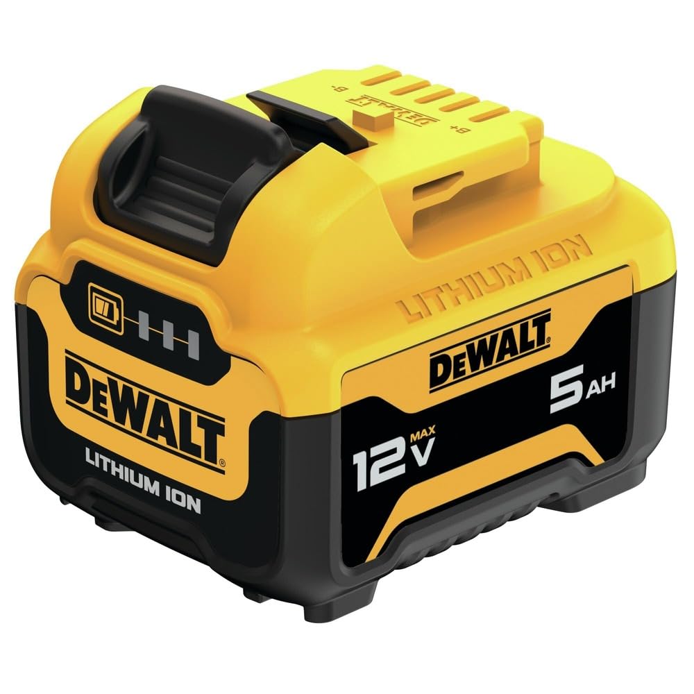 DEWALT DCB126 battery in compact design for easy handling in tight spaces.