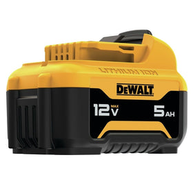 DEWALT DCB126 12V MAX* battery offers lightweight portability for extended use.