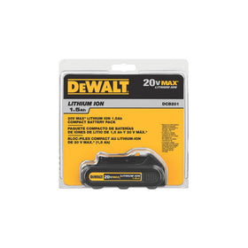 DEWALT DCB201 compact dimensions optimize tool access.