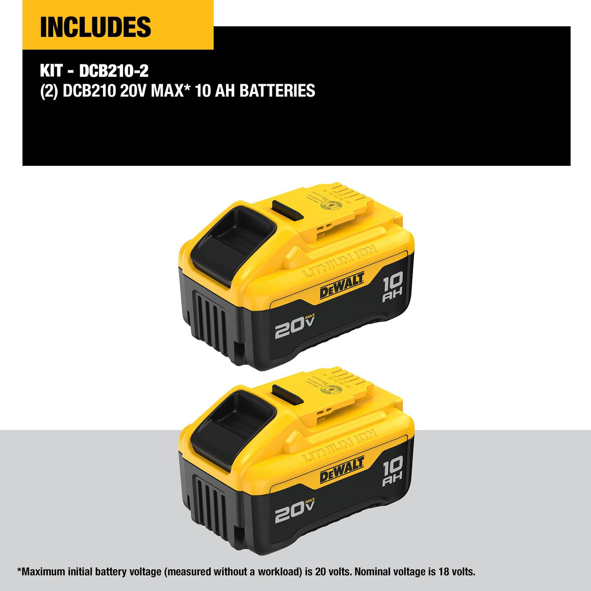 DEWALT DCB210-2 battery pack in tool shows seamless integration