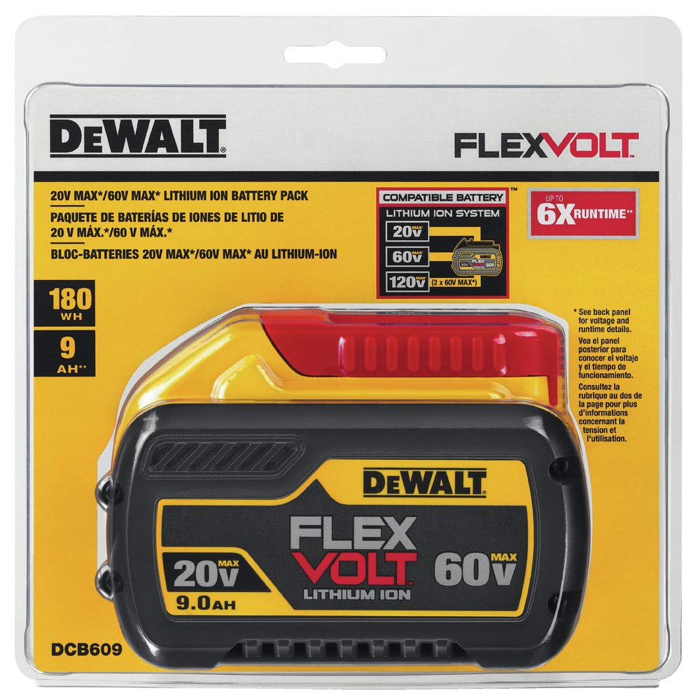 DEWALT DCB609 compatibility with 20V and 60V tools
