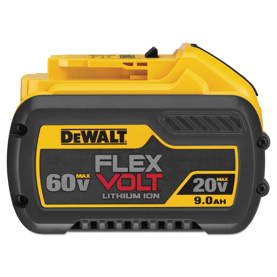 DEWALT DCB609 MAX FLEX battery front view showing dual voltage flexibility for tools