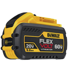 DEWALT DCB609 MAX FLEX battery side view emphasizing compact design and grip