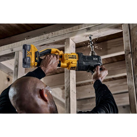 DEWALT DCD446B with anti-rotation indicator showing safety engaged.