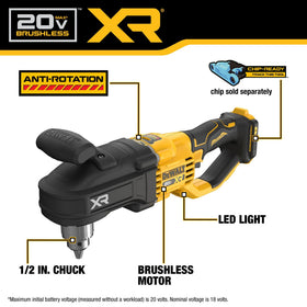 DEWALT DCD446B chip-ready tool for asset management on site.