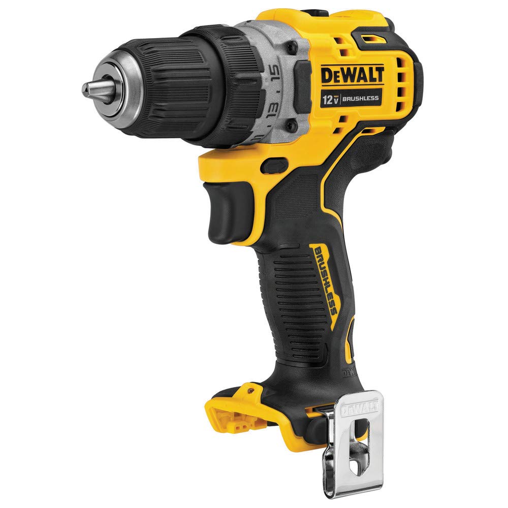 DEWALT Xtreme drill with LED foot light for better visibility during drilling.