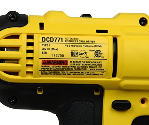 DEWALT DCD771B 1/2-inch chuck shows versatile drilling and driving.