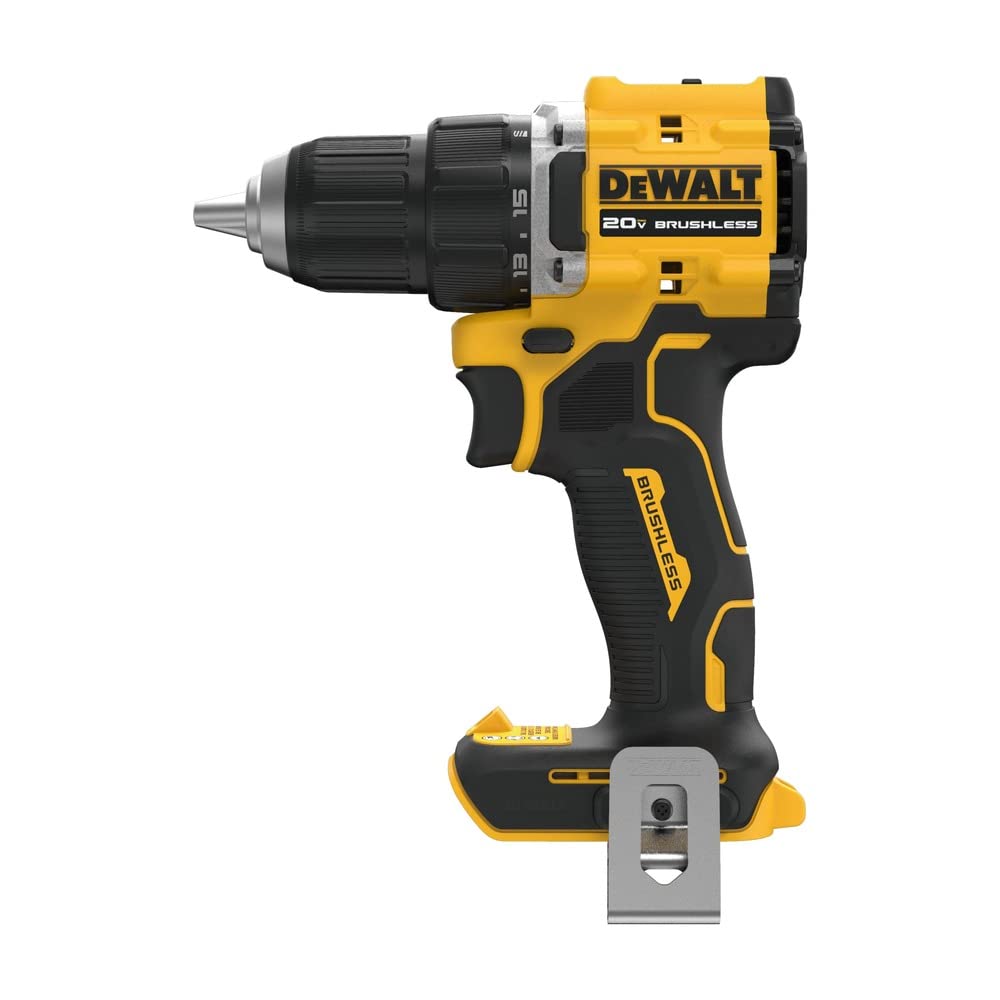 DEWALT DCD794B compact body enables access to tight spaces and overhead work.