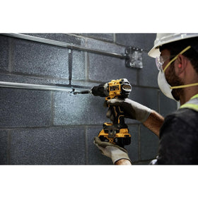 DEWALT DCD805B belt hook enables easy tool access.