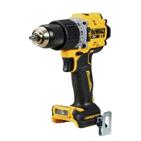 DEWALT DCD805B hammer drill front view demonstrates compact power for tight spaces.