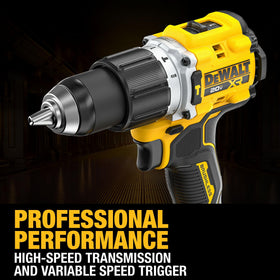Hammer mode engaged on the DEWALT DCD806B for masonry drilling.