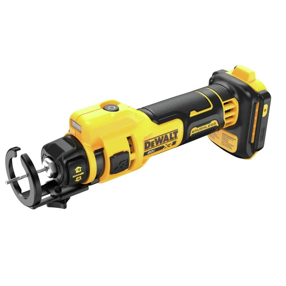 DEWALT DCE555B forward-positioned button enables easy one-handed control