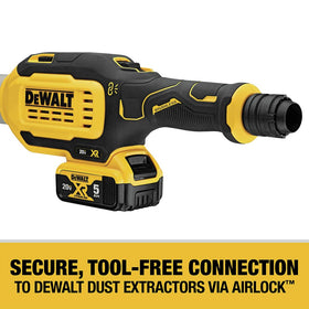 DEWALT DCE800B dust extractor compatibility supports cleaner work environments.