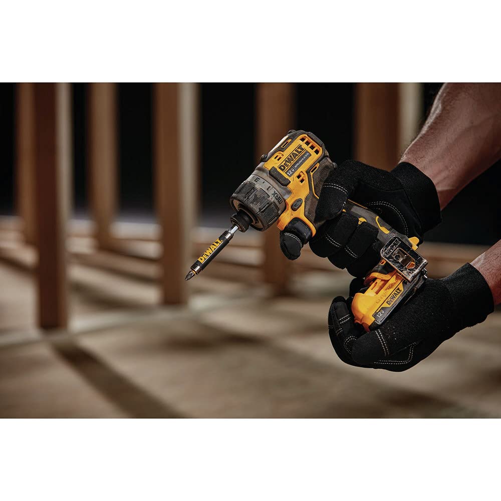 DEWALT DCF601B setup with visible clutch settings for fastening control