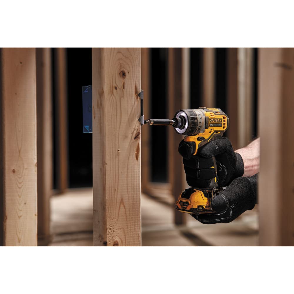 DEWALT DCF601B XTREME 12V MAX LEDs illuminate the work surface