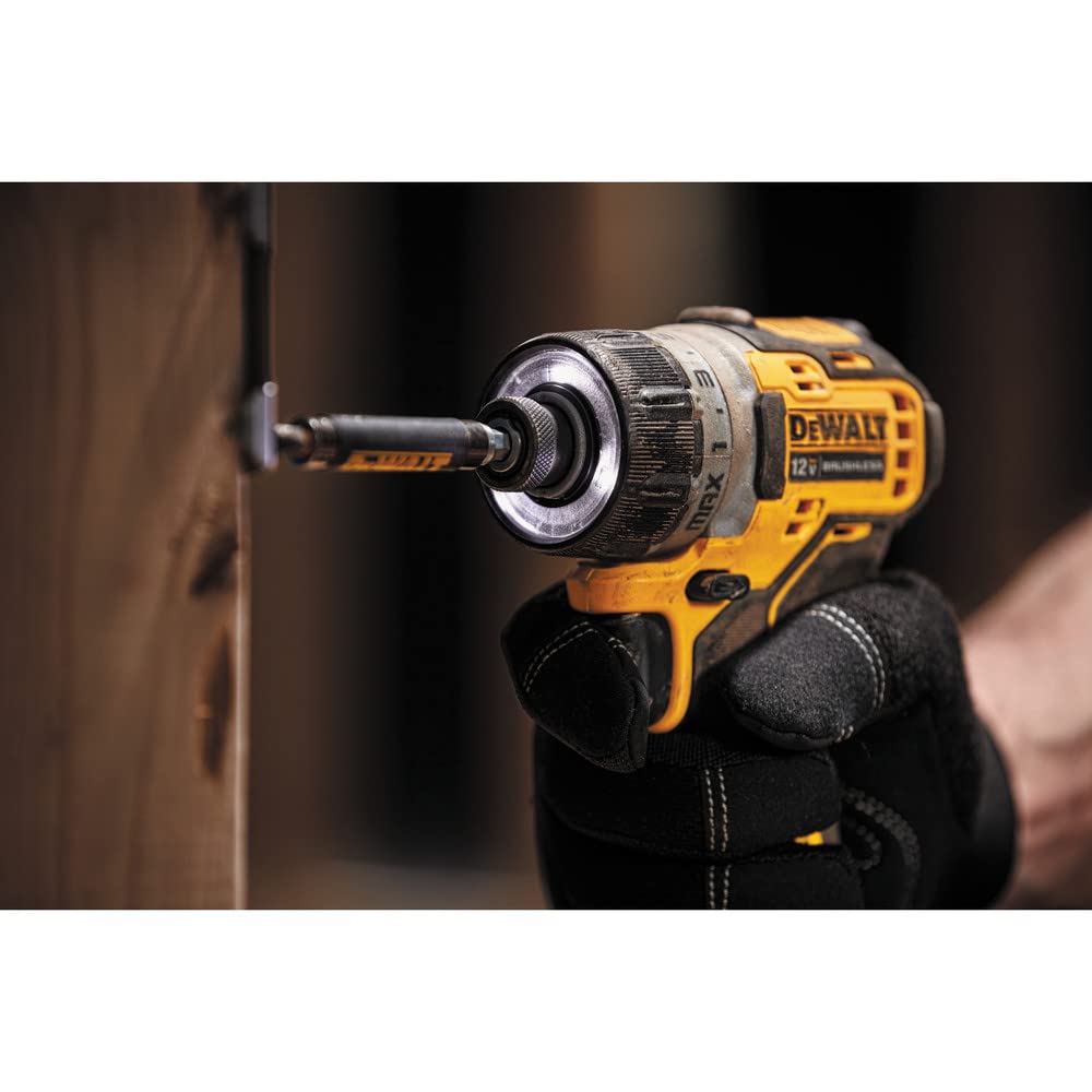 DEWALT DCF601B with bits demonstrates versatile 1/4-inch hex compatibility