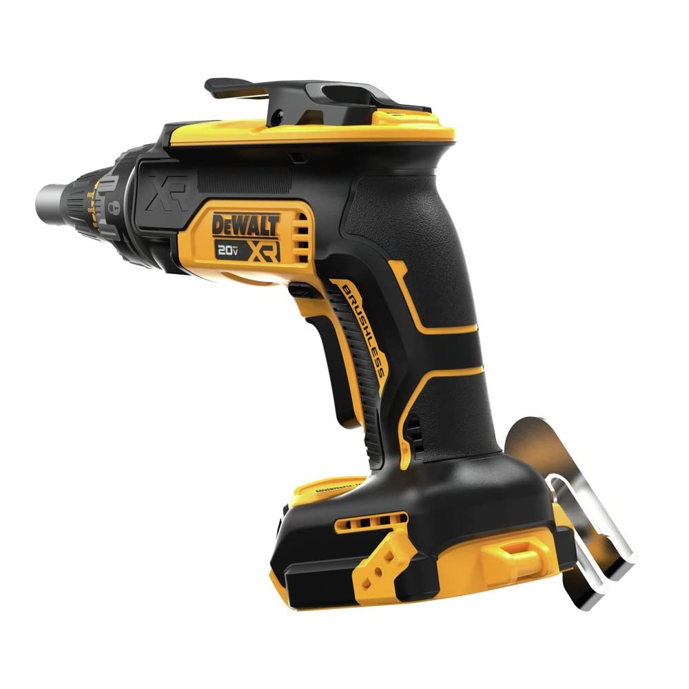 DEWALT DCF630B TOOL CONNECT pocket demonstrates on-site asset management capability.