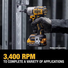 DEWALT DCF845B belt-hook storage keeps the tool within reach on site