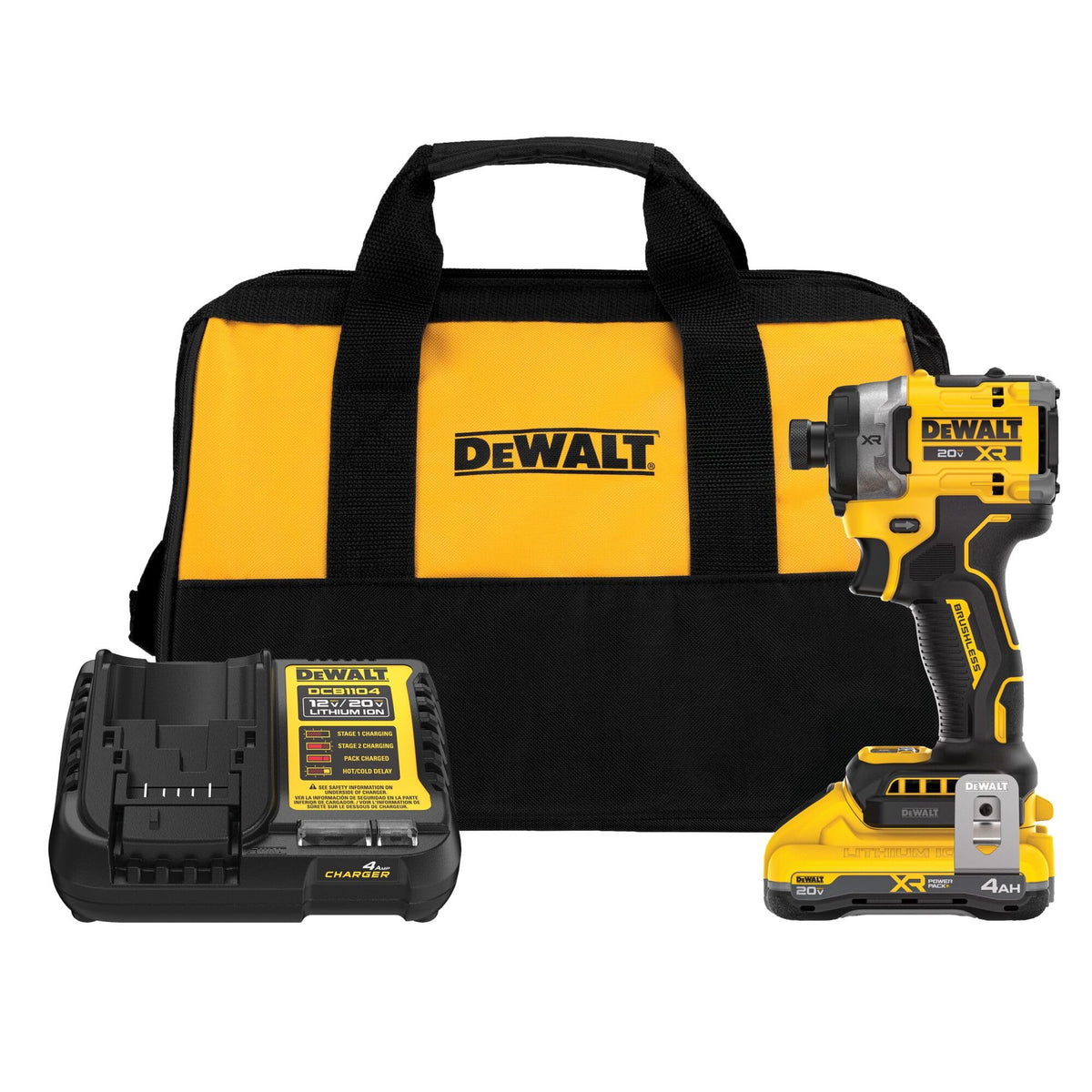 DEWALT DCF860QQ1 in action driving wood fasteners quickly and efficiently.