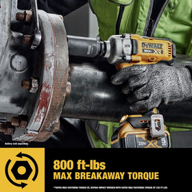 DEWALT DCF891B belt clip attachment keeps the tool accessible.