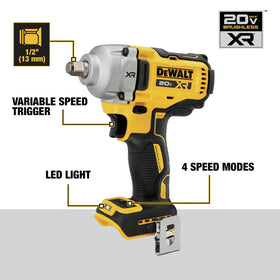 DEWALT DCF891B four-mode switch provides tailored speed for each task.