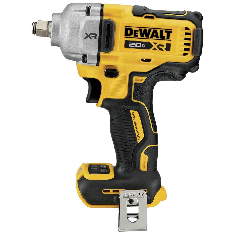 DEWALT DCF891B hog ring anvil close-up for secure fastener engagement.