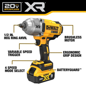 DEWALT DCF900P1 brushless motor for efficient high torque performance