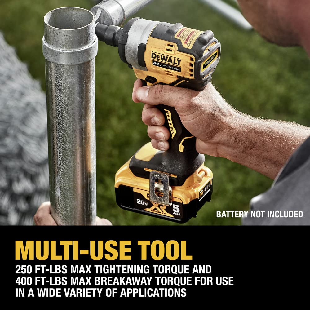 DEWALT DCF911B breakaway torque up to 400 ft-lbs for stubborn fasteners.
