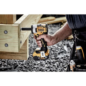 DEWALT DCF913B built-in LED ring illuminates work areas.