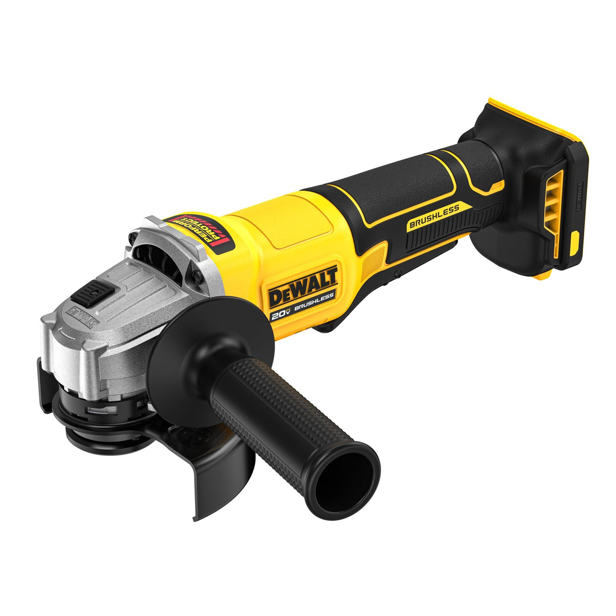 DEWALT DCG408B lightweight 3.55 lb body reduces user fatigue.