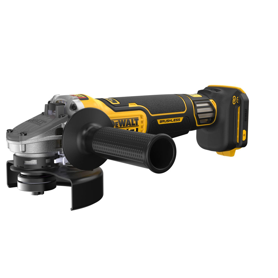 DEWALT DCG410VSB anti-rotation system keeps the grinder steadier during grinding tasks.