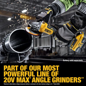 DEWALT DCG410VSB brushless motor delivers efficient, consistent power for longer jobs.