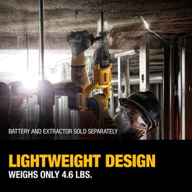 DEWALT DCH133B lightweight design suited for overhead and tight spaces.