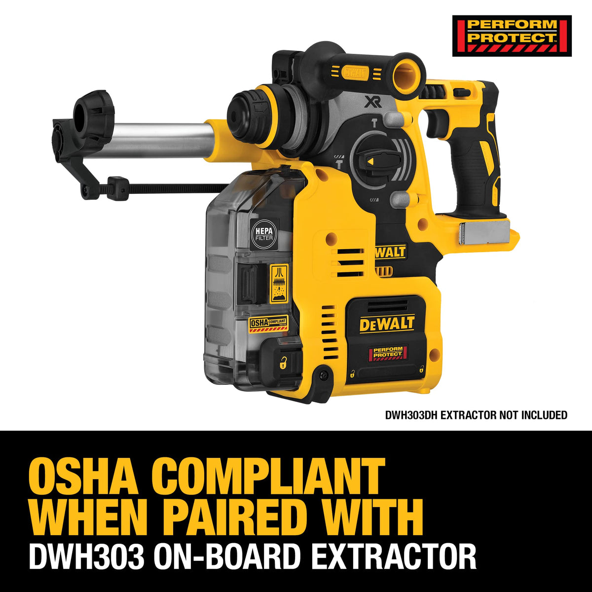 DEWALT DCH273B brushless motor boosts efficiency and runtime on site