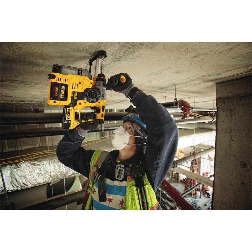 Lightweight DEWALT DCH273B enables easy overhead mounting on site