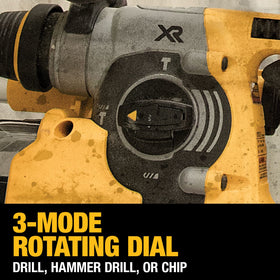 DEWALT DCH273B OSHA Table 1 compliant with on-board extractor setup