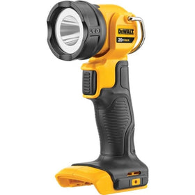 DEWALT DCL040 LED work light provides 110-lumen brightness for clear task lighting.
