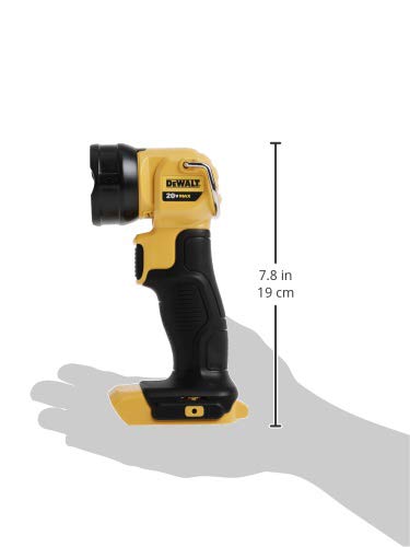 DEWALT DCL040 rotating head (120°) directs light precisely where you need it.