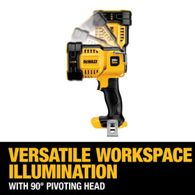 DEWALT DCL043 belt hook offers easy transport and flexible placement.