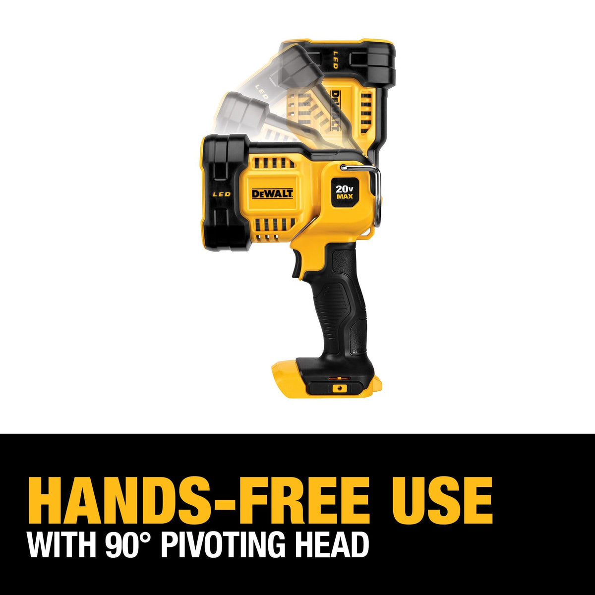DEWALT DCL043 distance feature shows 508-yard visibility for far-range lighting.