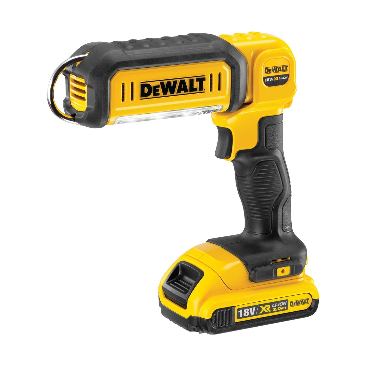 DEWALT DCL050 belt hook compatibility supports easy transport while working.
