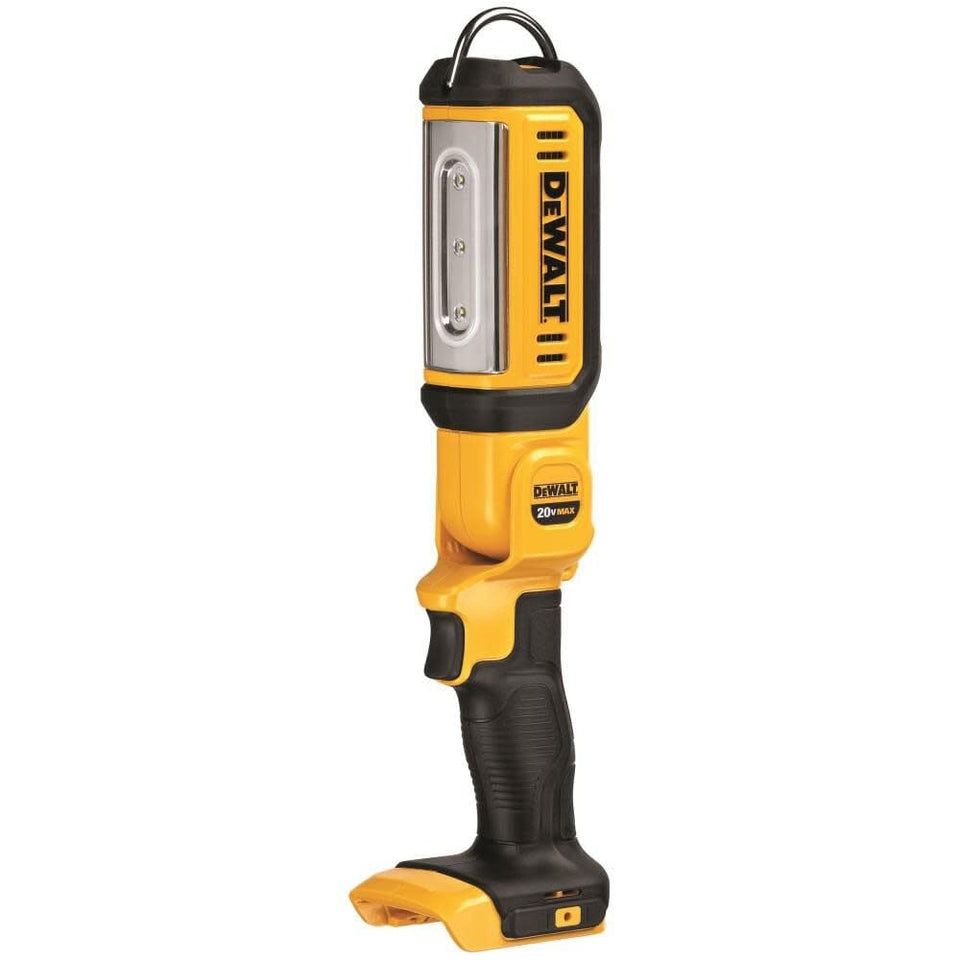 DEWALT DCL050 LED work light front view for reliable on-site illumination.