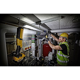 DEWALT DCL050 over molded lens cover protects the light in rugged environments.
