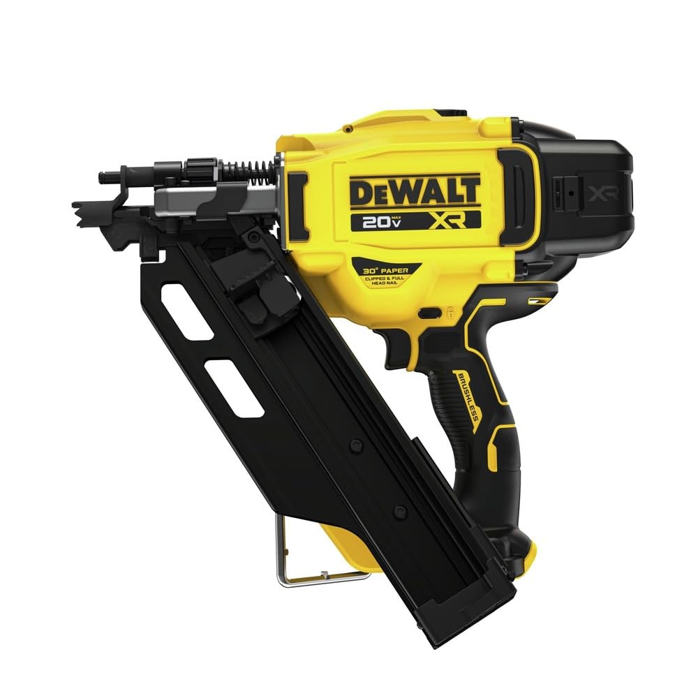 DEWALT DCN930B bare magazine view highlights efficient load for 30-degree framing