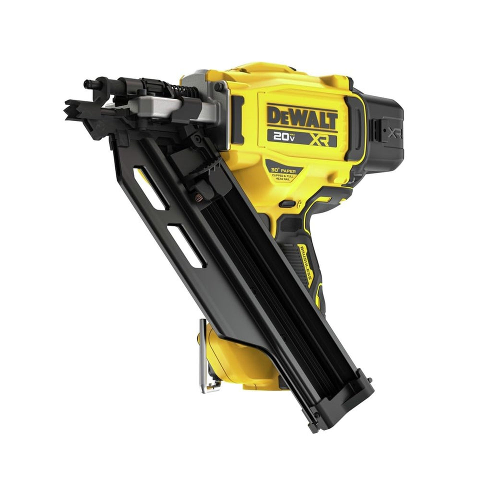 DEWALT DCN930B framing nailer bare nose close-up for precise placement