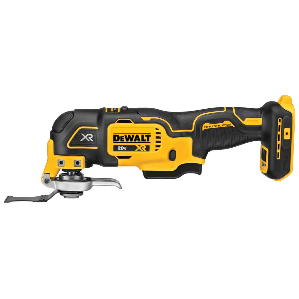 DEWALT DCS356B tool body with blades for fast wood cutting tasks.