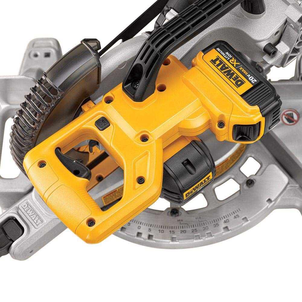 DEWALT DCS361M1 nesting crown and base capacity for trim installations