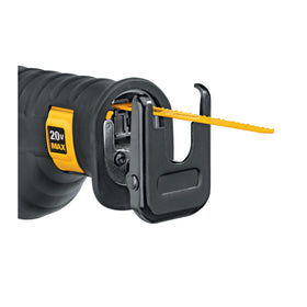 DEWALT DCS380P1 cordless saw kit with battery and charger.