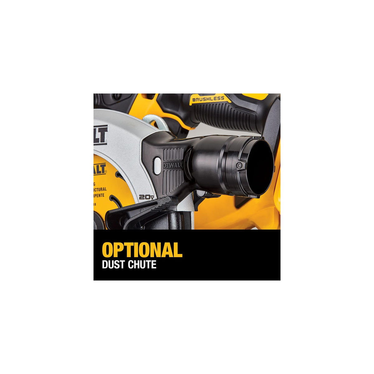 DEWALT DCS565B compact design improves maneuverability in tight spaces.