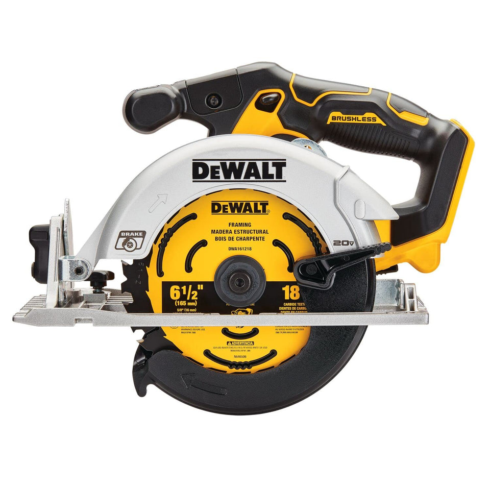DEWALT DCS565BR brushless motor close-up for efficient cutting
